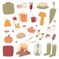 Autumn season icons symbol vector illustration