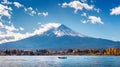 Autumn Season and Mountain Fuji at Kawaguchiko lake, Japan