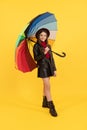 autumn season. rainy weather forecast. back to school. fall fashion accessory Royalty Free Stock Photo