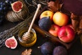 Autumn seasonal fruits Royalty Free Stock Photo