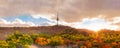 Autumn at Seoul tower on Namsan Mountain in Seoul, South Korea. Royalty Free Stock Photo