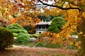 Autumn Shinjuku Gyoen garden Tokyo Taiwan building