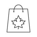 Autumn shopping linear icon