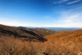 Autumn Scenic Drive along The Blue Ridge Parkway in North Carolina Royalty Free Stock Photo