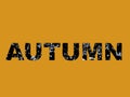 Autumn sign on the yellow background