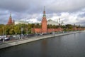 Autumn skies over the Kremlin, Moscow, Russia