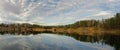 Autumn sky with light clouds over a body of water Royalty Free Stock Photo