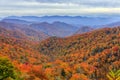 Autumn Scene in the Great Smoky Mountains Royalty Free Stock Photo