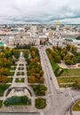 Autumn Sobornyi Descent, Kharkiv city aerial pano