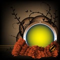 Autumn spherical frame Royalty Free Stock Photo