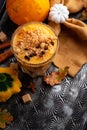 Autumn spiced pumpkin pie smoothie