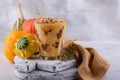 Autumn spiced pumpkin pie smoothie