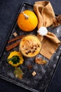 Autumn spiced pumpkin pie smoothie