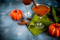 Autumn spicy pumpkin martini Royalty Free Stock Photo