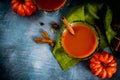 Autumn spicy pumpkin martini