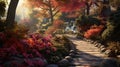 Autumn Splendor Captured In Landscape Gardening On Canon Eos-1d X Mark Iii Royalty Free Stock Photo