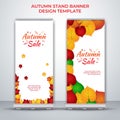 Autumn stand banner roll up design