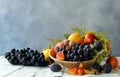 still life fruit organic harvest Royalty Free Stock Photo