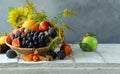 still life fruit organic harvest Royalty Free Stock Photo