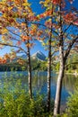 Autumn at Strbske tarn, High Tatras mountains, Slovakia Royalty Free Stock Photo