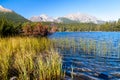 Autumn at Strbske tarn, High Tatras mountains, Slovakia Royalty Free Stock Photo