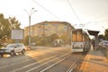 Autumn street photography in Bucharest with public transport.