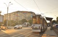 Autumn street photography in Bucharest with public transport.