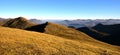 Autumn sunlight on the Grisedale Pike ridge Royalty Free Stock Photo