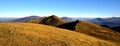 Autumn sunlight on the Grisedale Pike ridge Royalty Free Stock Photo