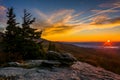 Autumn sunrise from Beacon Heights, on the Blue Ridge Parkway, N Royalty Free Stock Photo