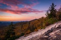 Autumn sunrise from Beacon Heights, on the Blue Ridge Parkway Royalty Free Stock Photo