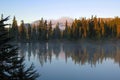 Strathcona Provincial Park, Vancouver Island, Autumn Sunrise at Kwai Lake, Forbidden Plateau, British Columbia, Canada Royalty Free Stock Photo