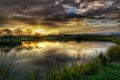 Autumn sunrise over a lake