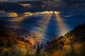 Autumn Sunrise in the Smokies Royalty Free Stock Photo