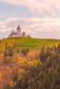 Church on top of hill in Slovenia countryside Royalty Free Stock Photo