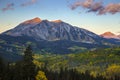 Autumn Sunset on Kebler Pass in the Rocky Mountains of Colorado Royalty Free Stock Photo