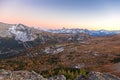 Autumn Sunset Landscape in Banff National Park Royalty Free Stock Photo