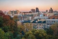 Autumn sunset view of Harlem from Morningside Heights, in Manhattan, New York City Royalty Free Stock Photo