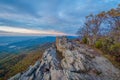 Autumn sunset view from Little Stony Man Cliffs, along the Appalachian Trail in Shenandoah National Park, Virginia Royalty Free Stock Photo