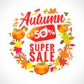 Autumn super sale with wreath pumpkin