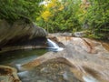 Autumn on the swift river,m the Basin, waterfall