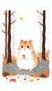 Autumn Swing Hamster: Playful Forest Dweller