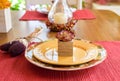 Fall placesettings Royalty Free Stock Photo
