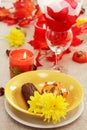 Autumn table setting Royalty Free Stock Photo