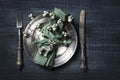 Autumn table setting Royalty Free Stock Photo