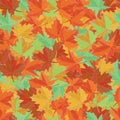 Autumn textile vector. Maple leaf seamless pattern. Foliage background.