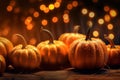 Autumn thanksgiving day pumpkins background. Royalty Free Stock Photo