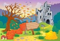 Autumn theme with castle ruins 4 Royalty Free Stock Photo