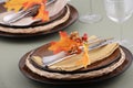 Autumn theme place setting