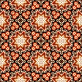 Autumn themed geomertic floral pattern